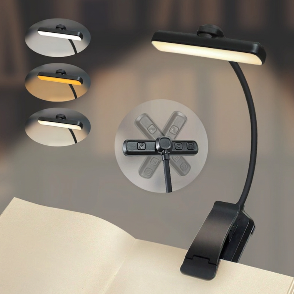 Lámpara de lectura LED Giratoria con Clip - Luz Inteligente para tu Espacio