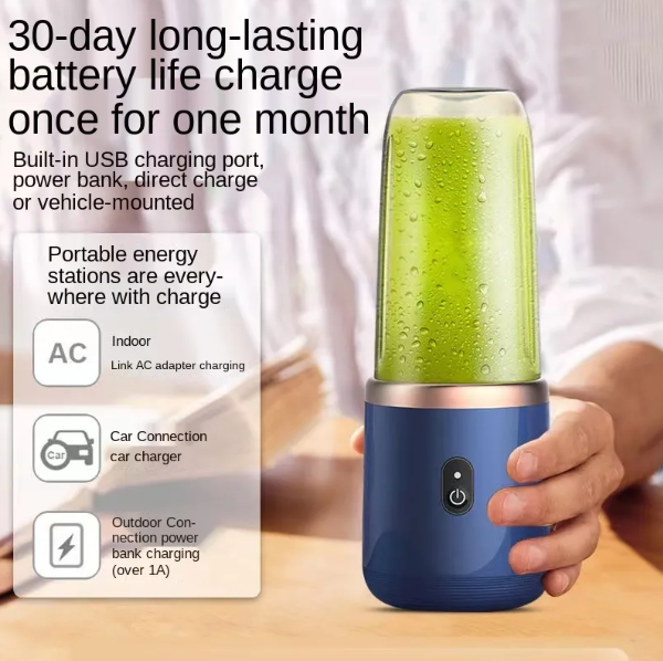 Batidora Portátil Recargable - Smoothies y Zumos Frescos en Cualquier Lugar